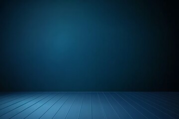 bstract dark blue background with a floor, an empty room studio, a night sky, a moody atmosphere, smoke, and mist. Dark abstract texture for product display presentation design vector illustration