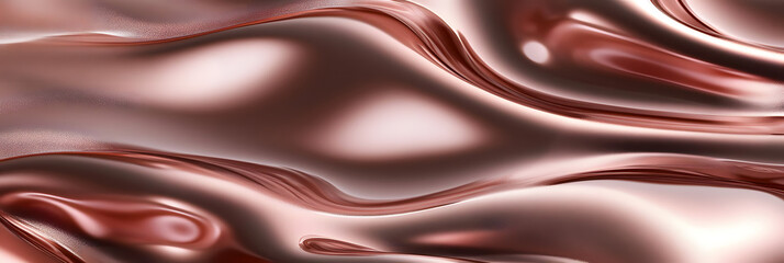Fototapeta premium Rose Gold Liquid Waves Abstract Flow
