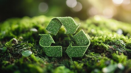 Simplified green recycle symbol