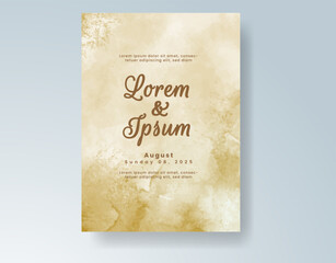 Wedding invitation with abstract watercolor background