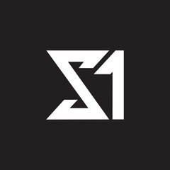 Abstract S1 icon company logo monogram branding template.