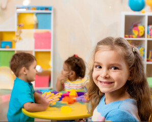 Fototapeta premium children school Preschool teacher diversity happy