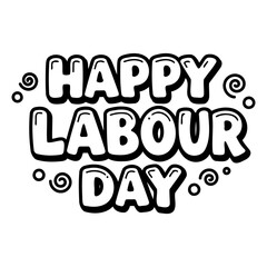 Fototapeta premium Happy Labour Day graphic, suitable for marketing
