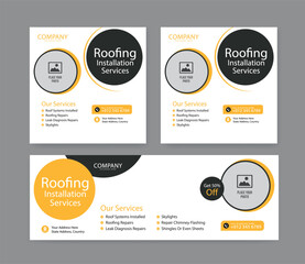 Professional plumbing service advertisement flyer template, Creative plumber advertisement set. Plumbing service social media post template. service web banner, Plumbing service post card.