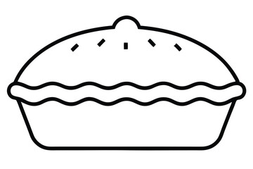 holiday pie vector icon