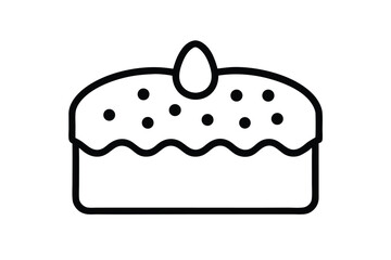 fruitcake vector icon