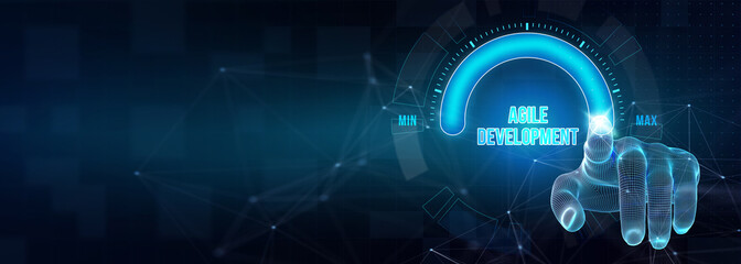 Concept of agile software development. 3d illustration