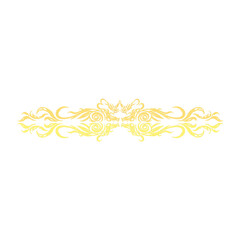 abstract floral carving decoration vector without background