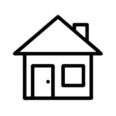 House with Roof and Door Icon Design