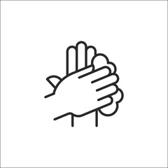 Hand Washing icon. Simple hand washing icon for social media, app, and web design. Vector illustration
