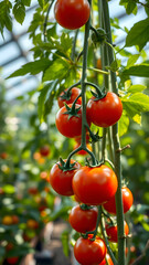 cherry tomatoes on the vine