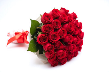 bouquet of red roses on a white background21