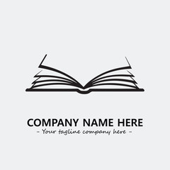 Book illustration black and white for logo company vector image
