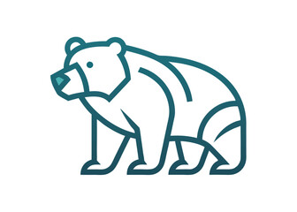 Hand drawn bear outline illustration