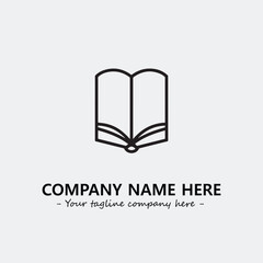 Book illustration black and white for logo company vector image
