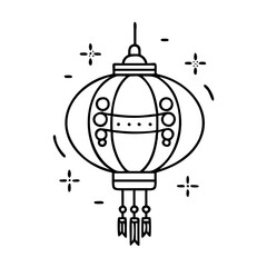 lunarnewyearlantern icon, lunarnewyearlantern line art - simple line art of lunarnewyearlantern, perfect for lunarnewyearlantern logos and icons