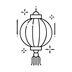 lunarnewyearlantern icon, lunarnewyearlantern line art - simple line art of lunarnewyearlantern, perfect for lunarnewyearlantern logos and icons