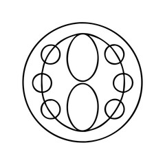 Obraz premium lunarphases icon, lunarphases line art - simple line art of lunarphases, perfect for lunarphases logos and icons