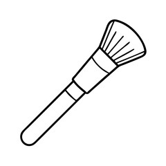 makeupbrush icon, makeupbrush line art - simple line art of makeupbrush, perfect for makeupbrush logos and icons