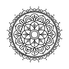 mandala icon, mandala line art - simple line art of mandala, perfect for mandala logos and icons