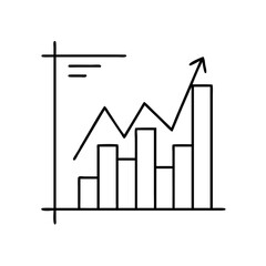 marketchart icon, marketchart line art - simple line art of marketchart, perfect for marketchart logos and icons