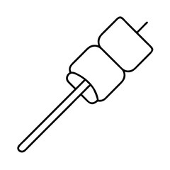 marshmallowstick icon, marshmallowstick line art - simple line art of marshmallowstick, perfect for marshmallowstick logos and icons
