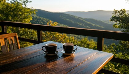 Fototapeta premium Mountaintop Coffee
