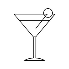 martiniglass icon, martiniglass line art - simple line art of martiniglass, perfect for martiniglass logos and icons