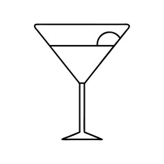 martiniglass icon, martiniglass line art - simple line art of martiniglass, perfect for martiniglass logos and icons