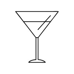 martiniglass icon, martiniglass line art - simple line art of martiniglass, perfect for martiniglass logos and icons