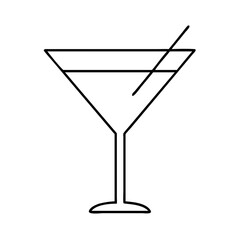 martiniglass icon, martiniglass line art - simple line art of martiniglass, perfect for martiniglass logos and icons
