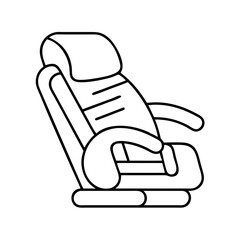 massagechair icon, massagechair line art - simple line art of massagechair, perfect for massagechair logos and icons