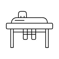 massagetable icon, massagetable line art - simple line art of massagetable, perfect for massagetable logos and icons