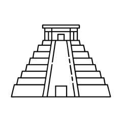 mayantemple icon, mayantemple line art - simple line art of mayantemple, perfect for mayantemple logos and icons