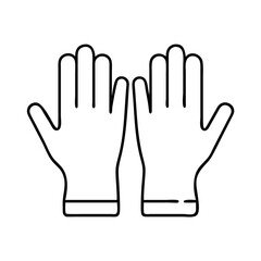 medicalgloves icon, medicalgloves line art - simple line art of medicalgloves, perfect for medicalgloves logos and icons