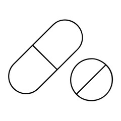 medicinepill icon, medicinepill line art - simple line art of medicinepill, perfect for medicinepill logos and icons