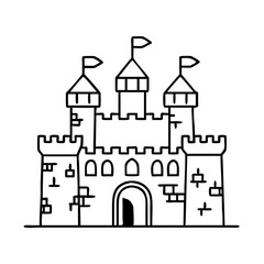 medievalcastle icon, medievalcastle line art - simple line art of medievalcastle, perfect for medievalcastle logos and icons