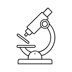 microscope icon, microscope line art - simple line art of microscope, perfect for microscope logos and icons
