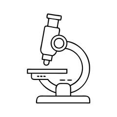 microscope icon, microscope line art - simple line art of microscope, perfect for microscope logos and icons