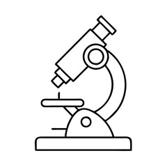 microscope icon, microscope line art - simple line art of microscope, perfect for microscope logos and icons