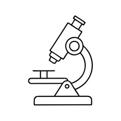 microscope icon, microscope line art - simple line art of microscope, perfect for microscope logos and icons