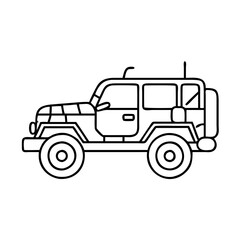 militaryjeep icon, militaryjeep line art - simple line art of militaryjeep, perfect for militaryjeep logos and icons