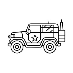 militaryjeep icon, militaryjeep line art - simple line art of militaryjeep, perfect for militaryjeep logos and icons