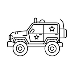 militaryjeep icon, militaryjeep line art - simple line art of militaryjeep, perfect for militaryjeep logos and icons