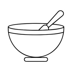 mixingbowl icon, mixingbowl line art - simple line art of mixingbowl, perfect for mixingbowl logos and icons