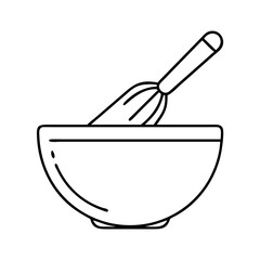 mixingbowl icon, mixingbowl line art - simple line art of mixingbowl, perfect for mixingbowl logos and icons