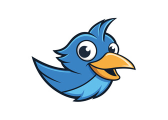 Bird cute vector cartoon logo design eagle, nature, bird, leaf,. logo design template