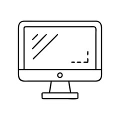 monitor icon, monitor line art - simple line art of monitor, perfect for monitor logos and icons