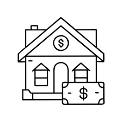 monopolyhouse icon, monopolyhouse line art - simple line art of monopolyhouse, perfect for monopolyhouse logos and icons