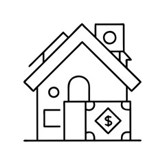 monopolyhouse icon, monopolyhouse line art - simple line art of monopolyhouse, perfect for monopolyhouse logos and icons